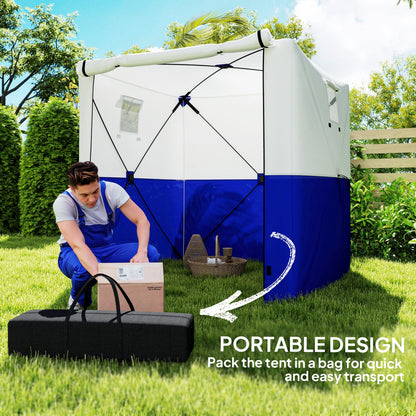 Outsunny 2 x 2m Pop-Up Gazebo, with Accessories - Dark Blue
