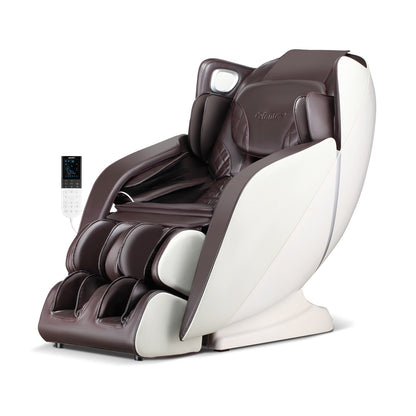 Full Body Zero Gravity SL Track Electric Shiatsu Massage Chair-Brown