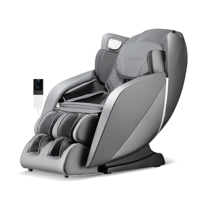 Full Body Zero Gravity SL Track Electric Shiatsu Massage Chair-Grey