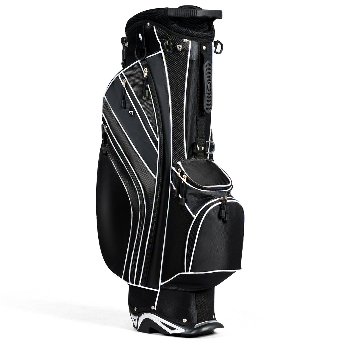Golf Stand Bag with 5 Way Divider Pockets and Umbrella Holder-Black