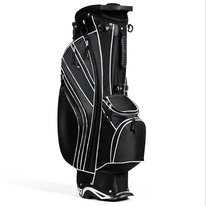 Golf Stand Bag with 5 Way Divider Pockets and Umbrella Holder-Black