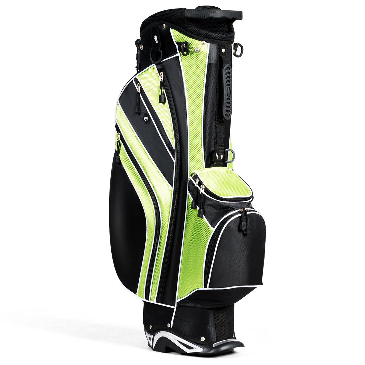 Golf Stand Bag with 5 Way Divider Pockets and Umbrella Holder-Green