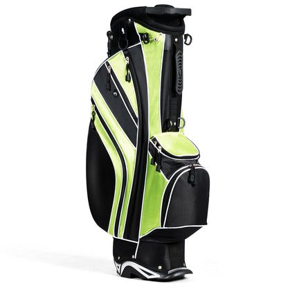 Golf Stand Bag with 5 Way Divider Pockets and Umbrella Holder-Green