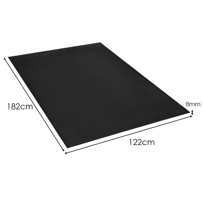 182 cm Thick Exercise Yoga Mat with Double-Sided Non-Slip Design-Black