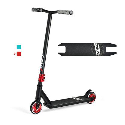 Pro Stunt Scooter with Luminous Aluminum Deck -Red