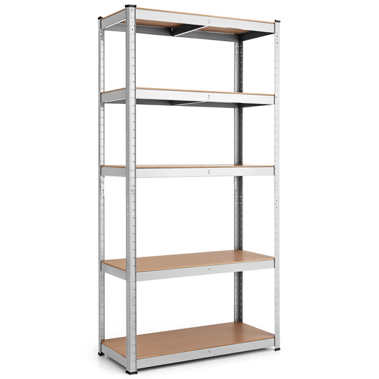 5-Tier Heavy Duty Freestanding Sotrage Shelf for Garage-Silver
