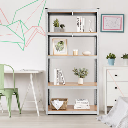 5-Tier Heavy Duty Freestanding Sotrage Shelf for Garage-Silver