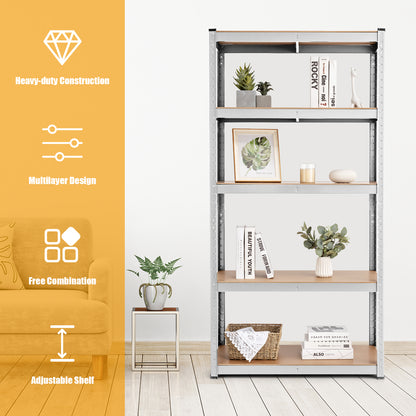 5-Tier Heavy Duty Freestanding Sotrage Shelf for Garage-Silver