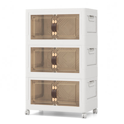 27/34/44/59/78/92.5 Gal Stackable Storage Bins with Lockable Wheels-59 Gal-3-Tier