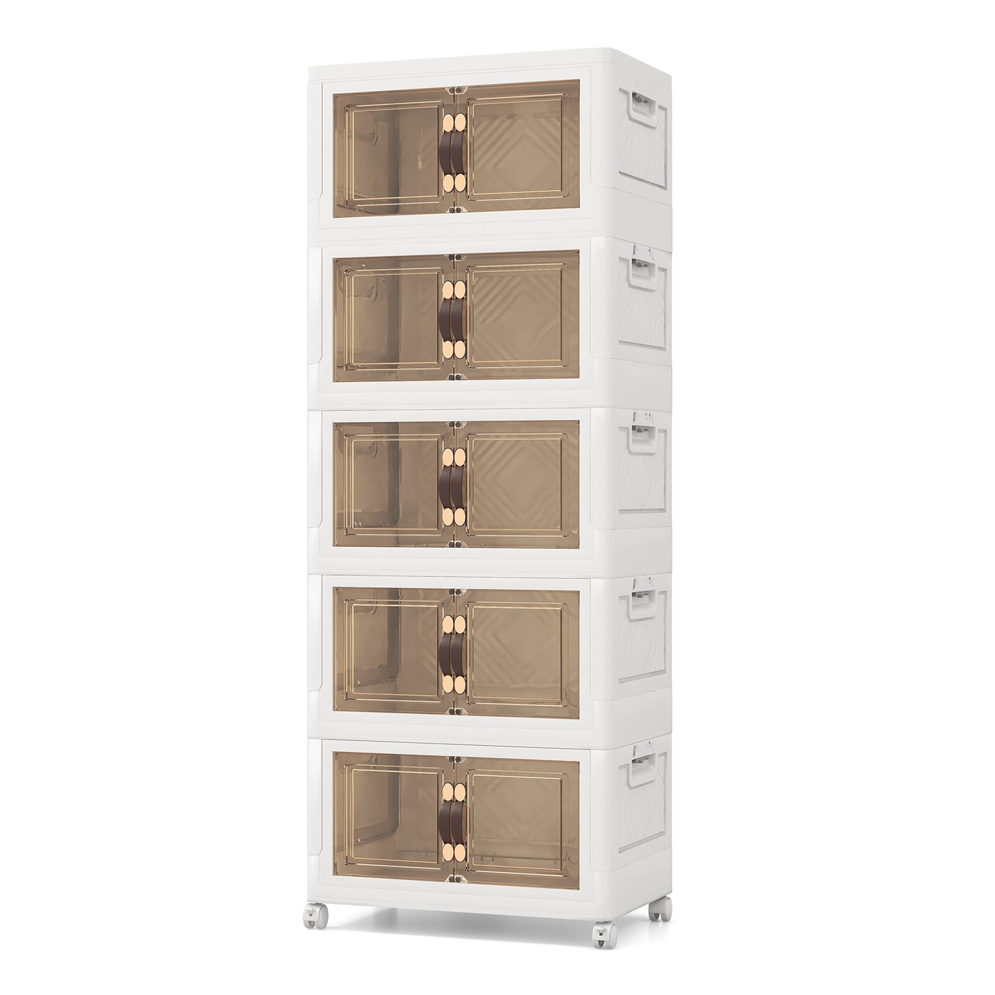 27/34/44/59/78/92.5 Gal Stackable Storage Bins with Lockable Wheels-92.5 Gal-5-Tier
