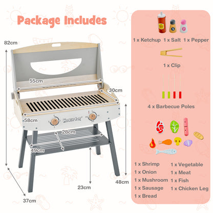 Kids Pretend Barbecue Grill Playset