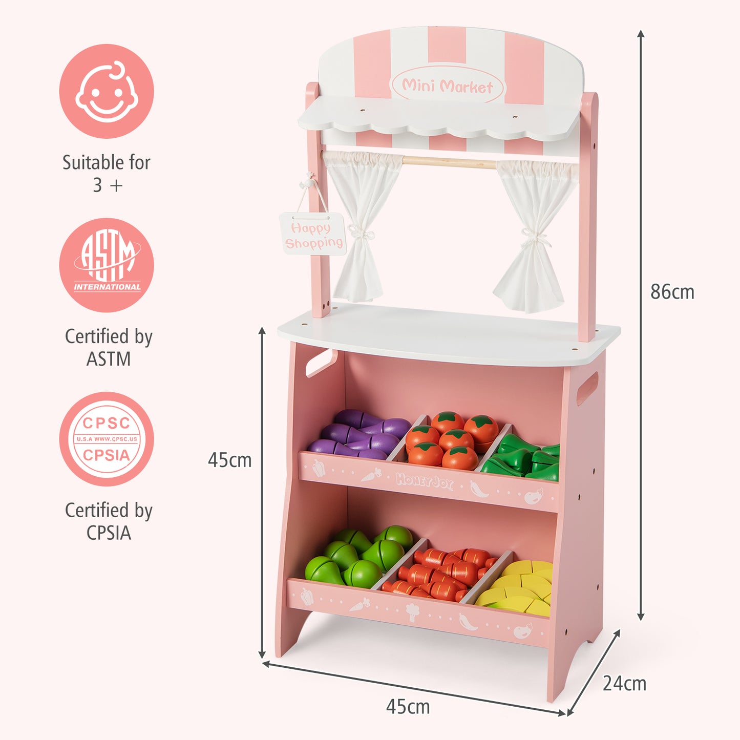 Kid's Farmers Market Stand-Pink