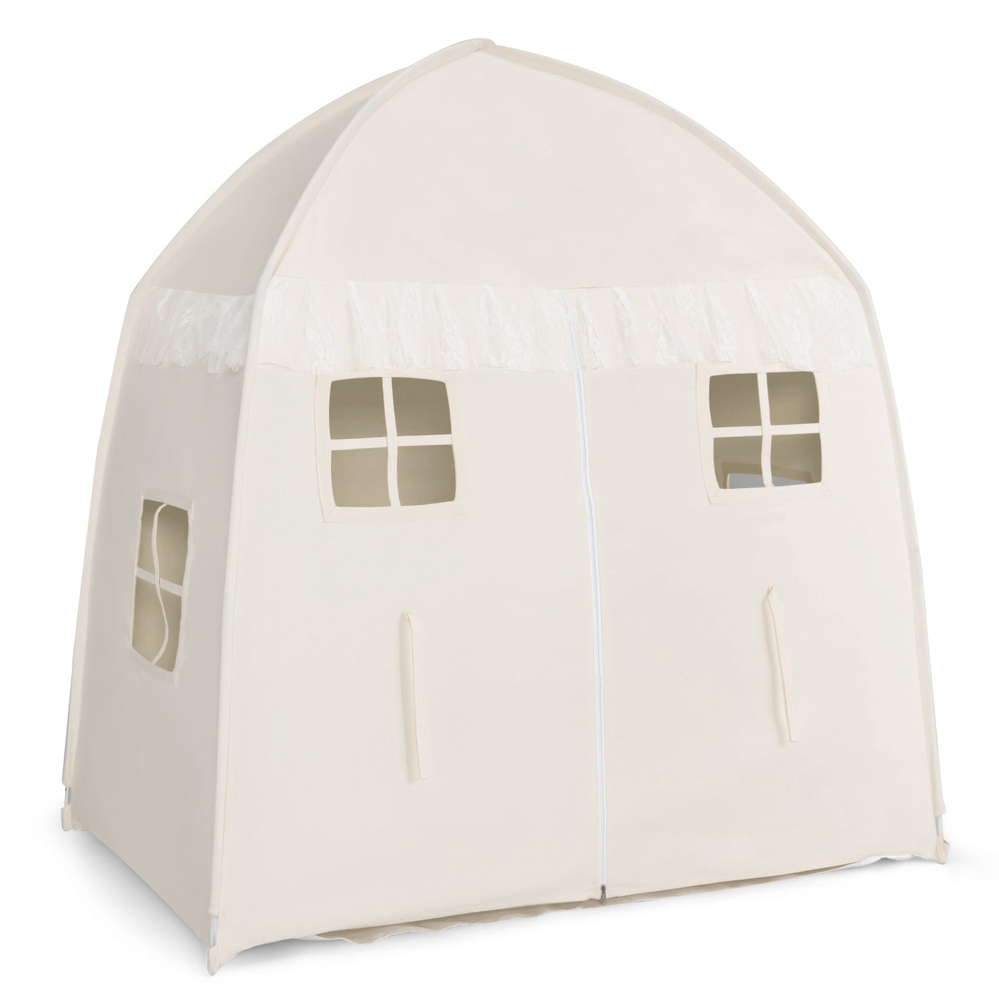 Large Indoor Outdoor Portable Fairy Kids Play Tent with Storage Bag -White