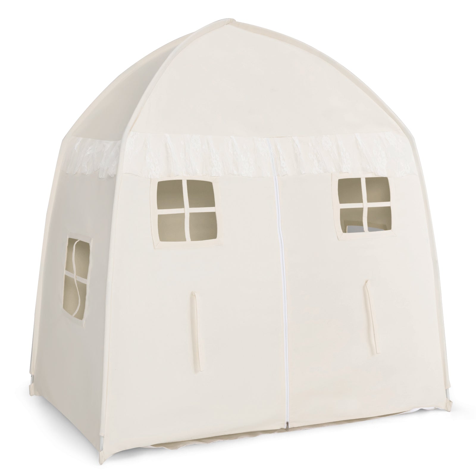 Large Indoor Outdoor Portable Fairy Kids Play Tent with Storage Bag -White