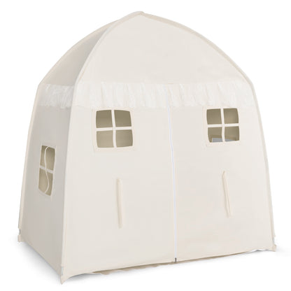Large Indoor Outdoor Portable Fairy Kids Play Tent with Storage Bag -White