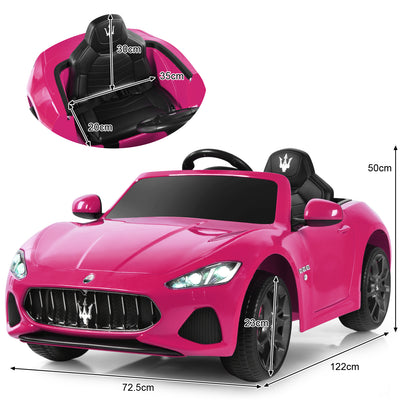 12V Battery Powered Compatible Maserati Toy Vehicle-Pink