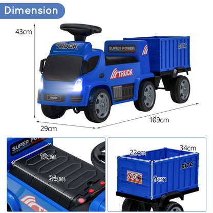 Kids Ride on Truck with Detachable Container for 18-36 Months-Blue