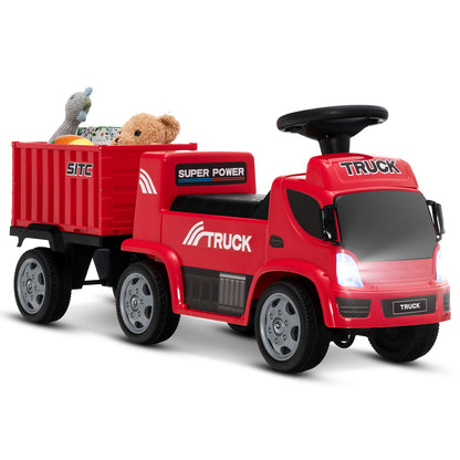 Kids Ride on Truck with Detachable Container for 18-36 Months-Red