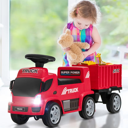 Kids Ride on Truck with Detachable Container for 18-36 Months-Red