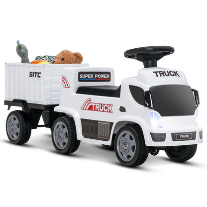 Kids Ride on Truck with Detachable Container for 18-36 Months-White