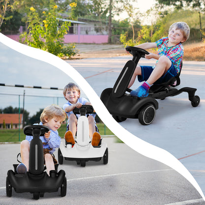 6V Electric Ride on Drift Car for Kids Aged 3-8 Years Old-Black
