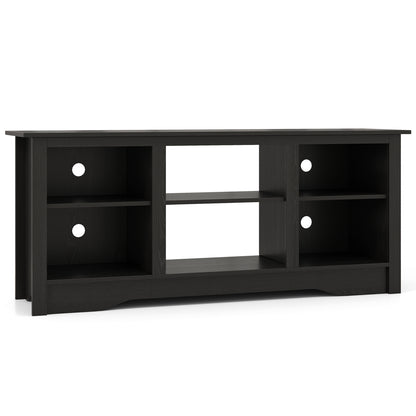 TV Stand Console Table for up to 65" with Adjustable Shelves-Black