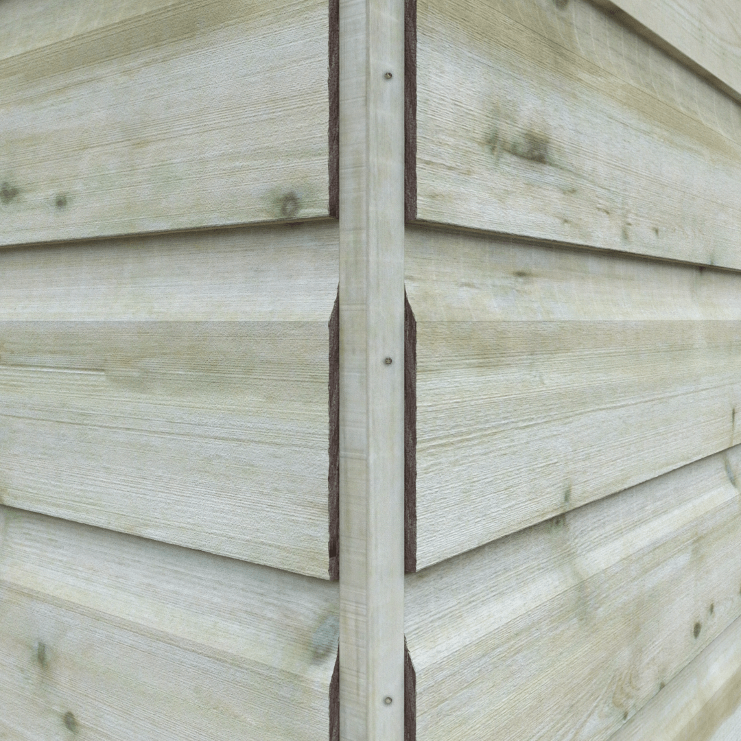 GardenArch 8x6 Tanalised Octagonal - Full Pane Wooden Shed