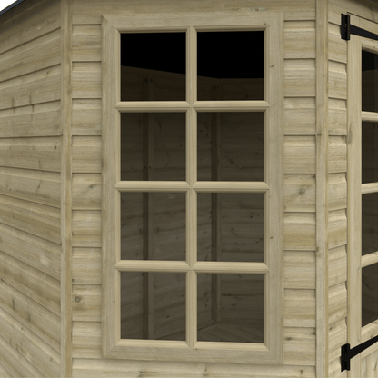 GardenArch 6x6 Tanalised Octagonal Wooden Shed