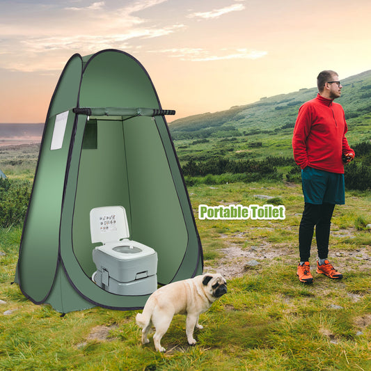 Toilet Shower Changing Beach Camping Tent Room Portable Pop Up Private Travel-Green