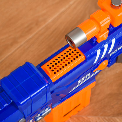 HOMCOM Toy Automatic Foam Blaster Gun Shooter w/ 20 Soft EVA Refill Darts Continuous Shot Magazine Shooting Target Board for Boys & Girls 8-12 Years