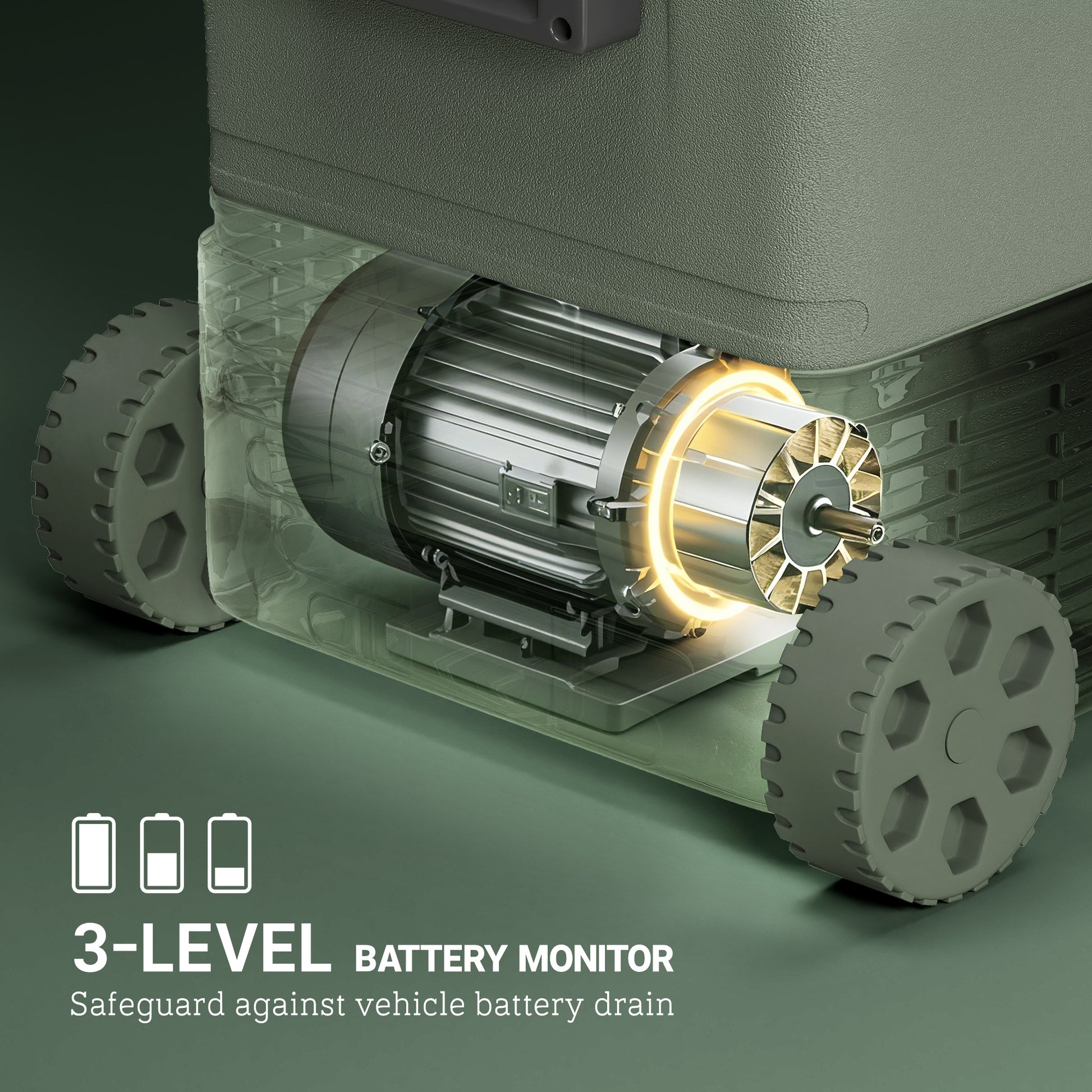 Outsunny 45L Car Fridge Freezer Dual Zone, Portable Camping Fridge 12V/24V DC & 100-240V AC, Electric Cool Box -20?-20? with Wheels and LED Light, for Travel, RV, Road Trip, Picnic