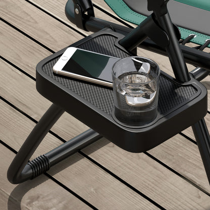 Outsunny Zero Gravity Lounger Chair Set of 2, Folding Reclining Patio Chair with Padded Seat, Cup Holder, Soft Cushion and Headrest for Poolside, Camping, Green