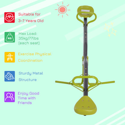 HOMCOM Kids Children 360 Degree Rotating Seesaw Swivel Playground Equipment Garden Outdoor Indoor