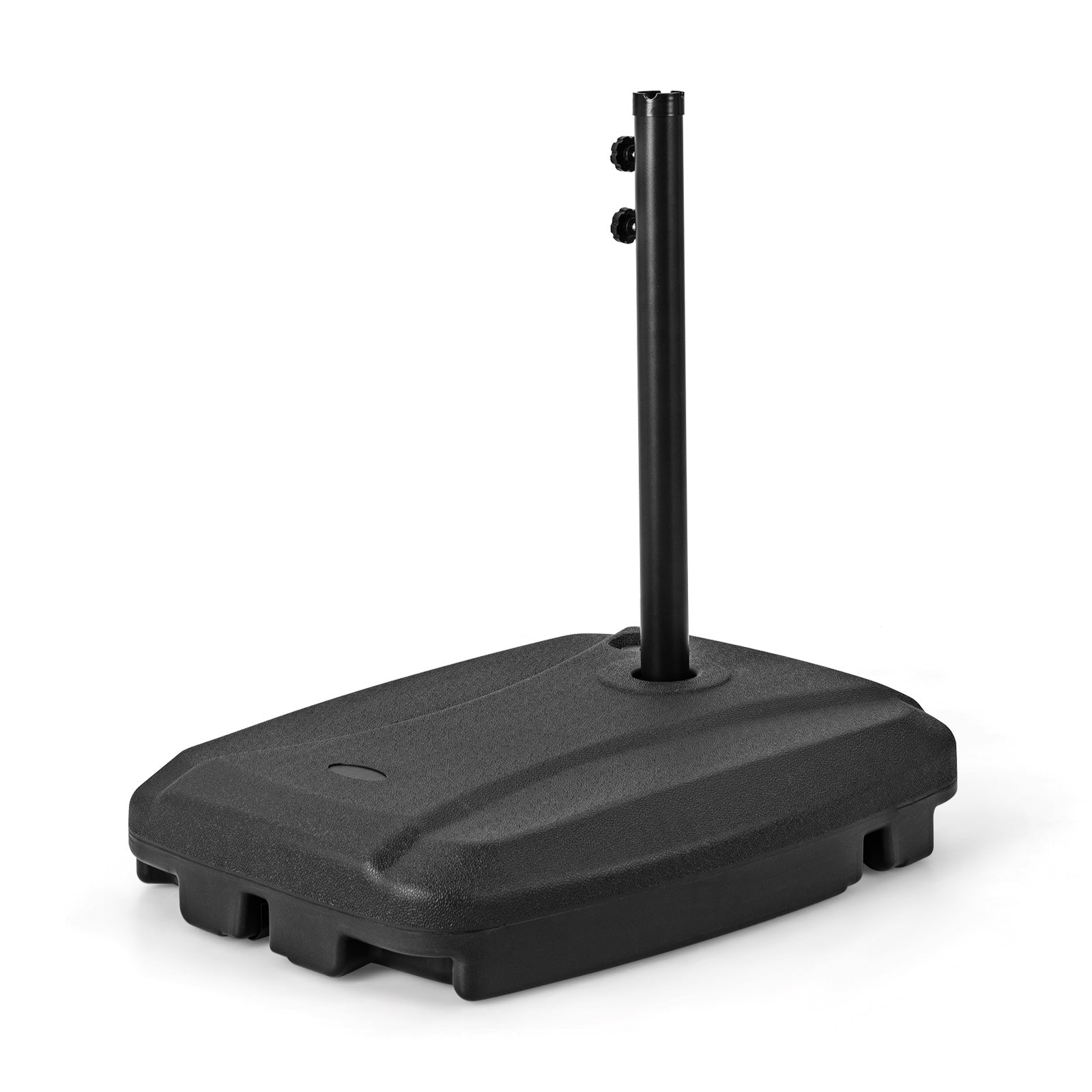 Universal Offset Umbrella Base with Cross Base and Wheels-Black