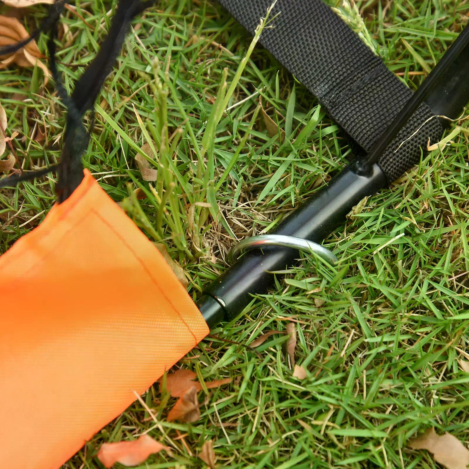 HOMCOM Tetoron Mesh Outdoor Folding Football Goal Orange