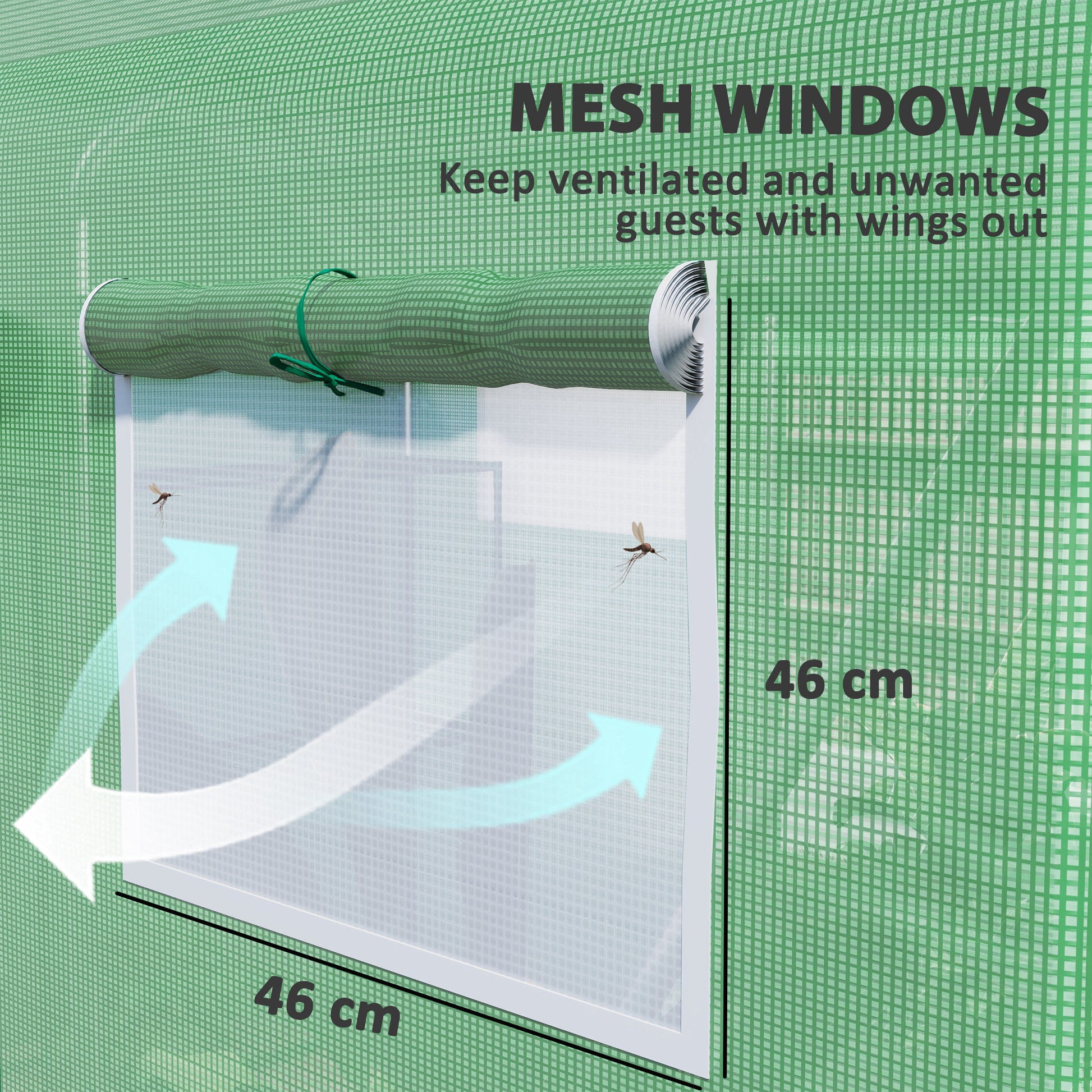 Outsunny 9.8 x 6.6ft Walk-In Polytunnel Greenhouse - Green