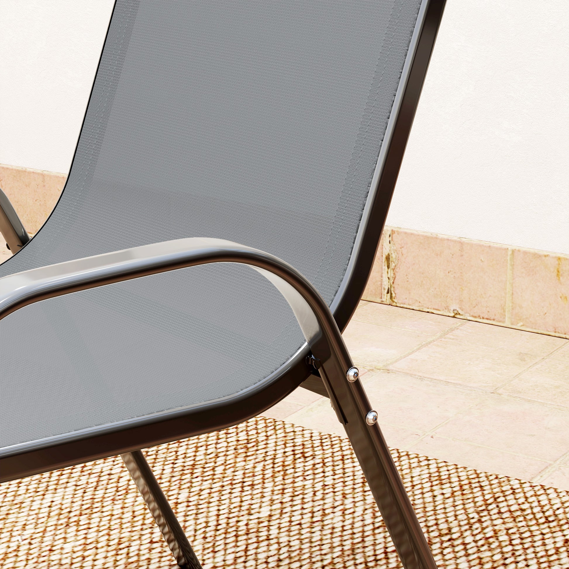 Outsunny Three-Piece Outdoor Garden Set - Grey