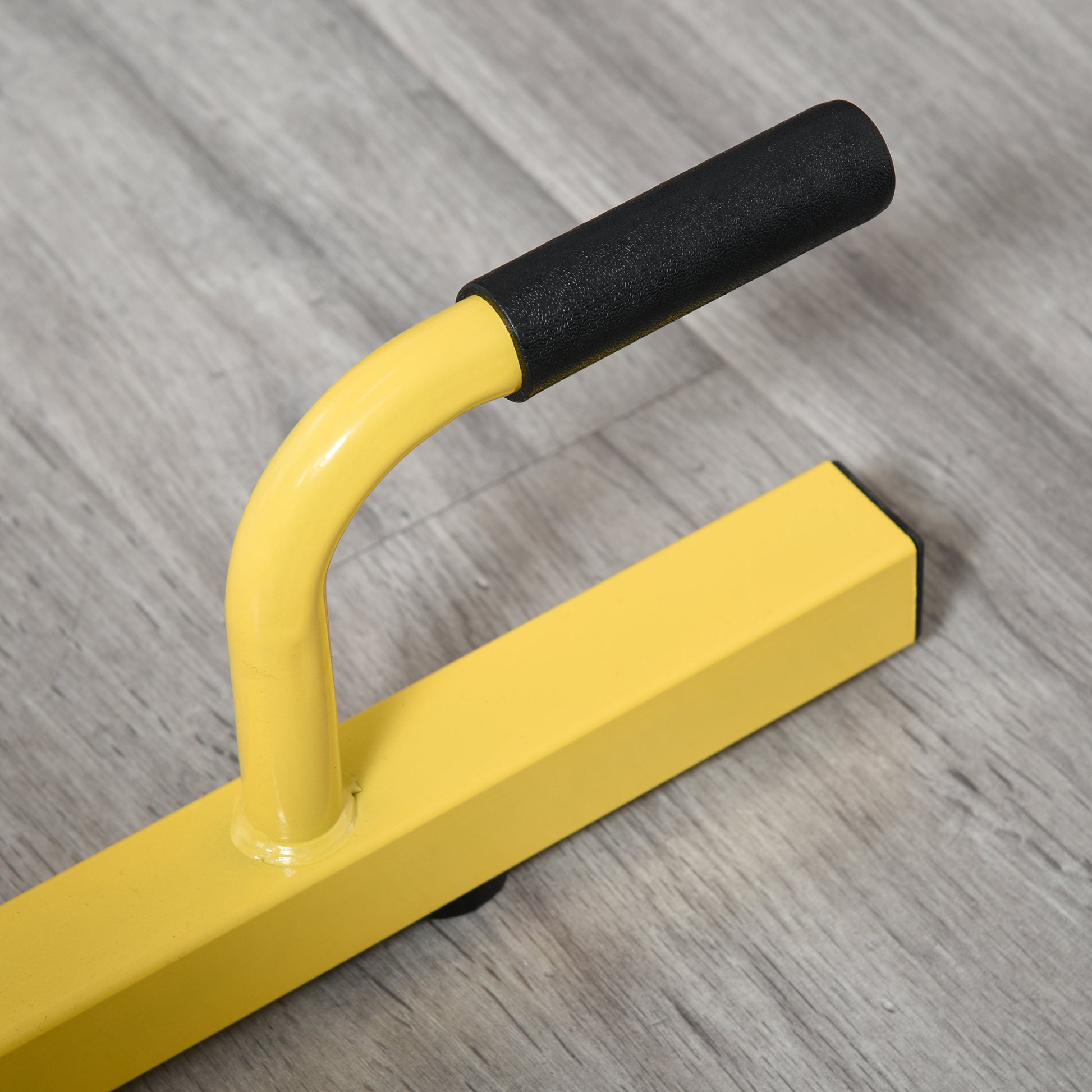 HOMCOM 3-in-1 Padded Push Up Sit Up Deep Sissy Squat Machine Home Gym Work Out Leg Fitness Equipment, Yellow