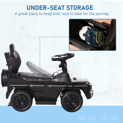 HOMCOM Ride-On Car Push Along Car Mercedes-Benz G350 Sliding Walker Foot to Floor Slider Stroller Toddler w/ Steering Wheel, Black