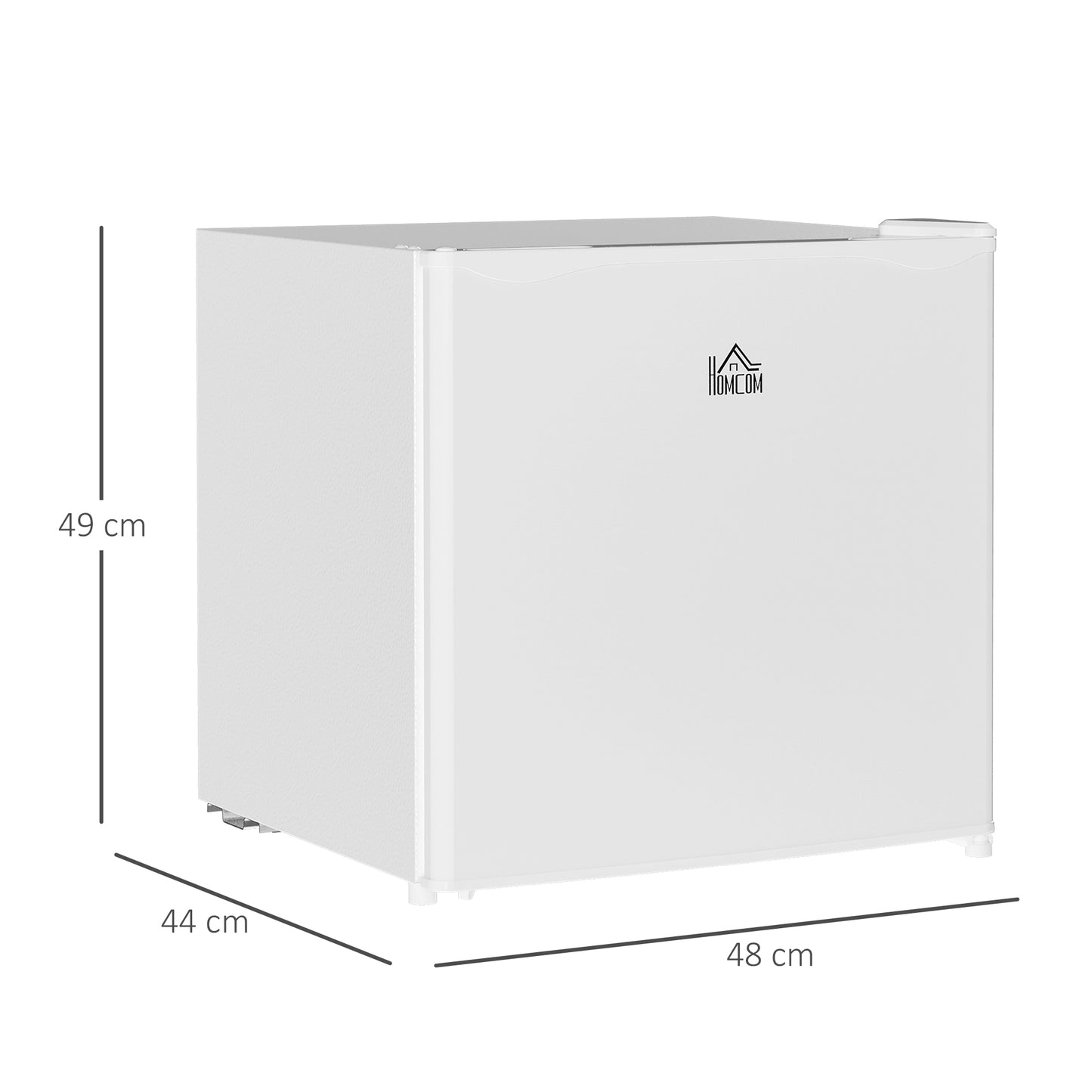 HOMCOM 46L Table Top Fridge, Counter Top Fridge with Chiller Box, Adjustable Temperature, Reversible Door, Mini Fridge for Bedroom