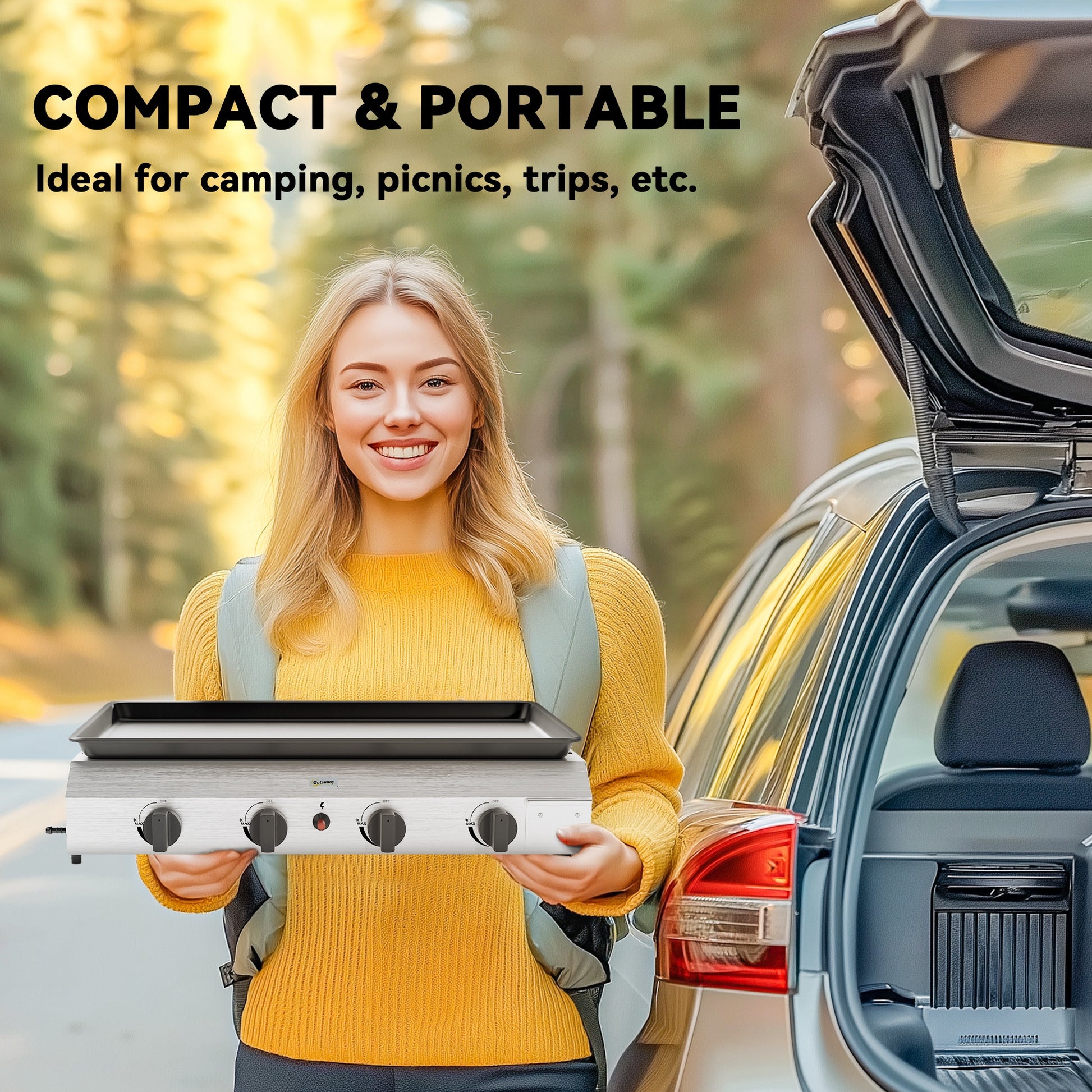 Outsunny Four Burner Portable Gas Grill