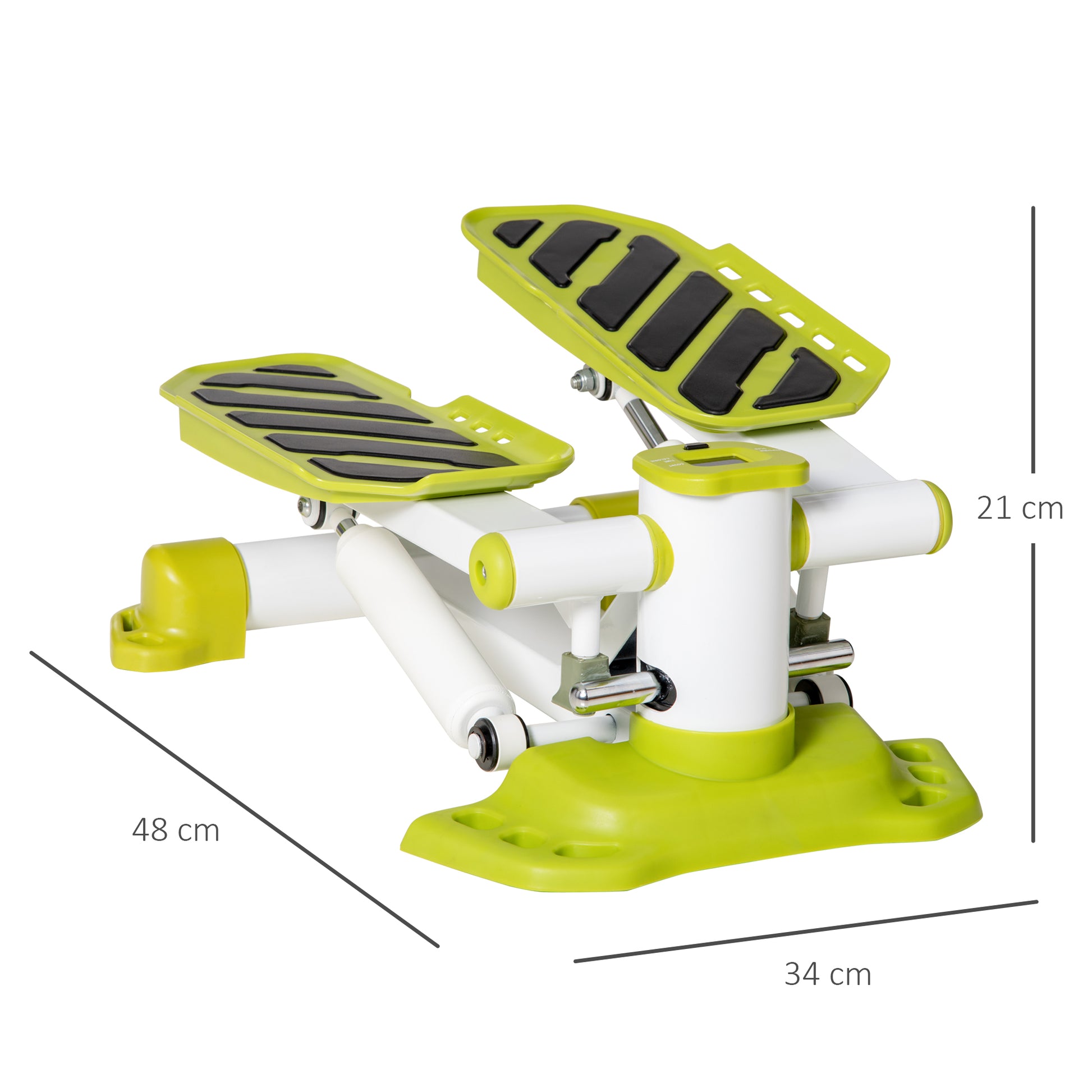 HOMCOM Portable Mini Stepper Exercise Legs Arms Thigh Toner Workout Toning Machine Fitness Stair Steps, White