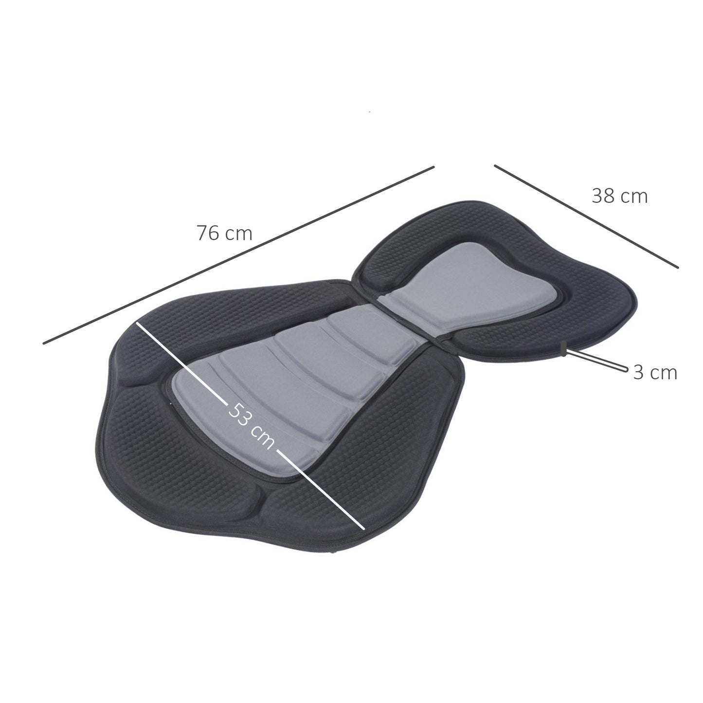 HOMCOM High Back Detachable Canoe/Kayak Seat-Black