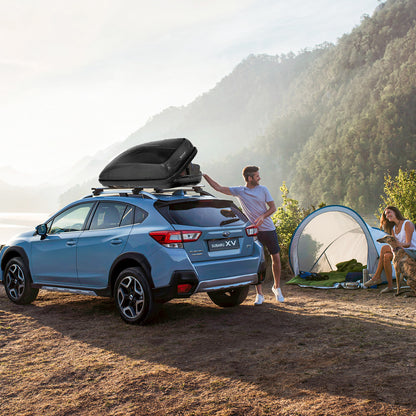 400L Car Rooftop Cargo Box with Security Keys and Dual Side Opening-Black