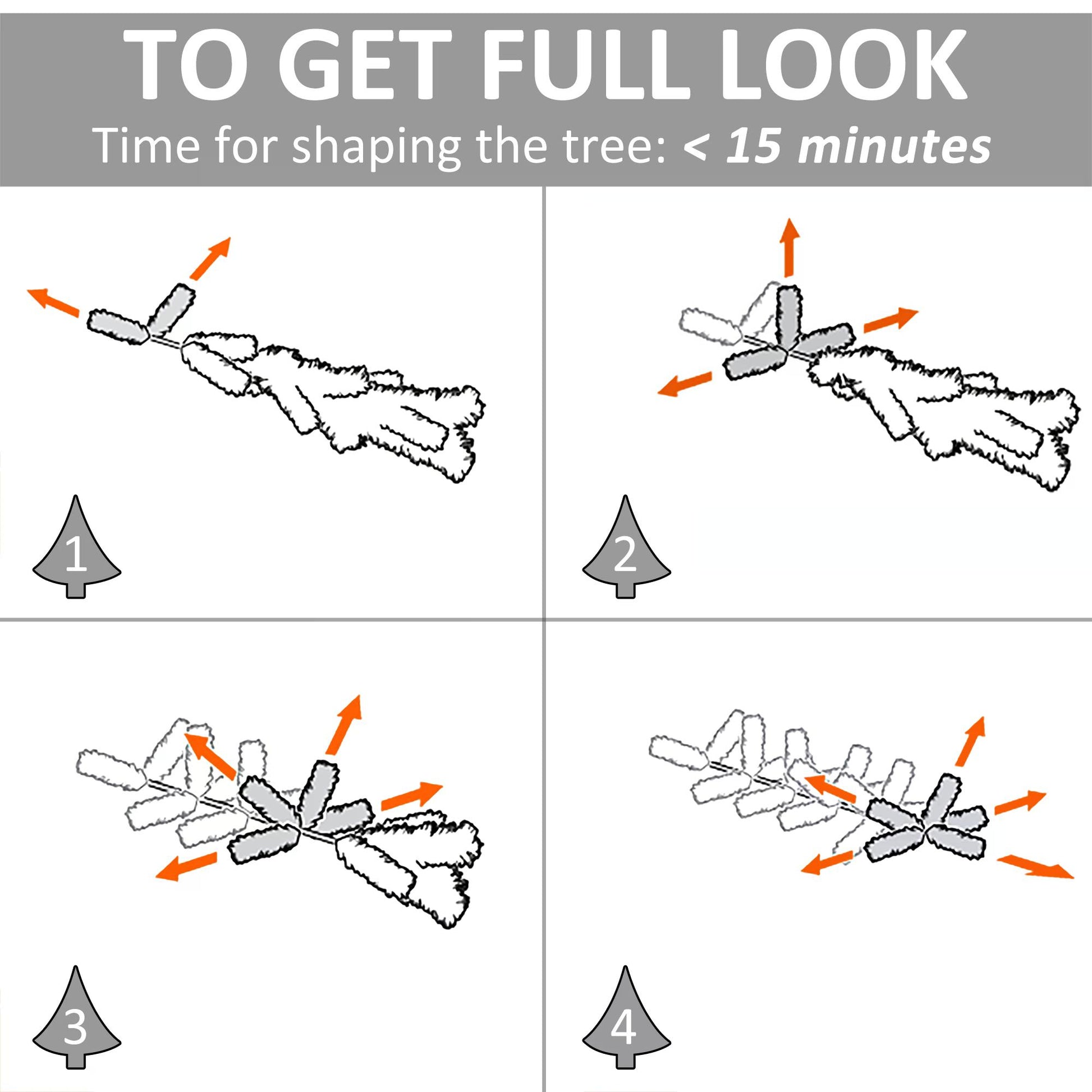 HOMCOM 3ft White Pre Lit Christmas Tree w/ 90 LEDs Star Topper Tri-Base Full Bodied Seasonal Decoration Pre-Lit Home