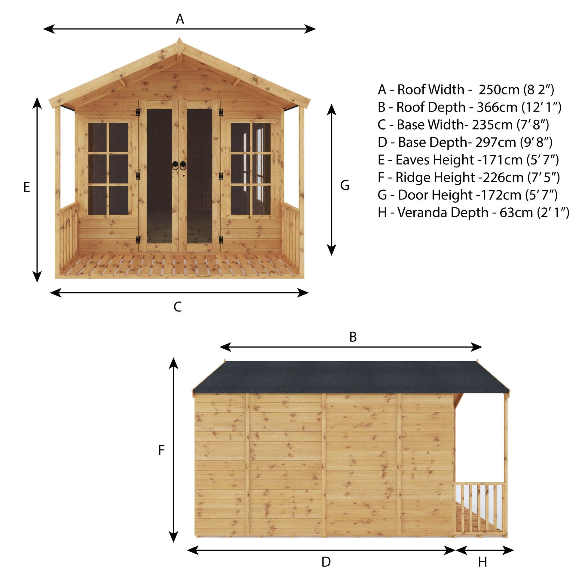 10 X 8 Premium Wessex Summerhouse