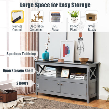 Wooden TV Stand for TVs up to 50 Inches-Grey