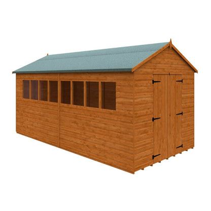 GardenArch 16x8 Xl Workshop Wooden Shed