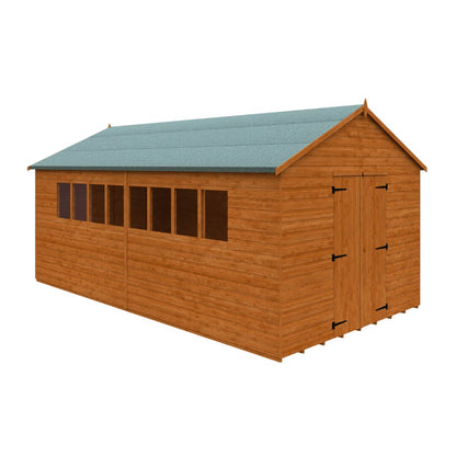 GardenArch 18x10 Xl Workshop Wooden Shed