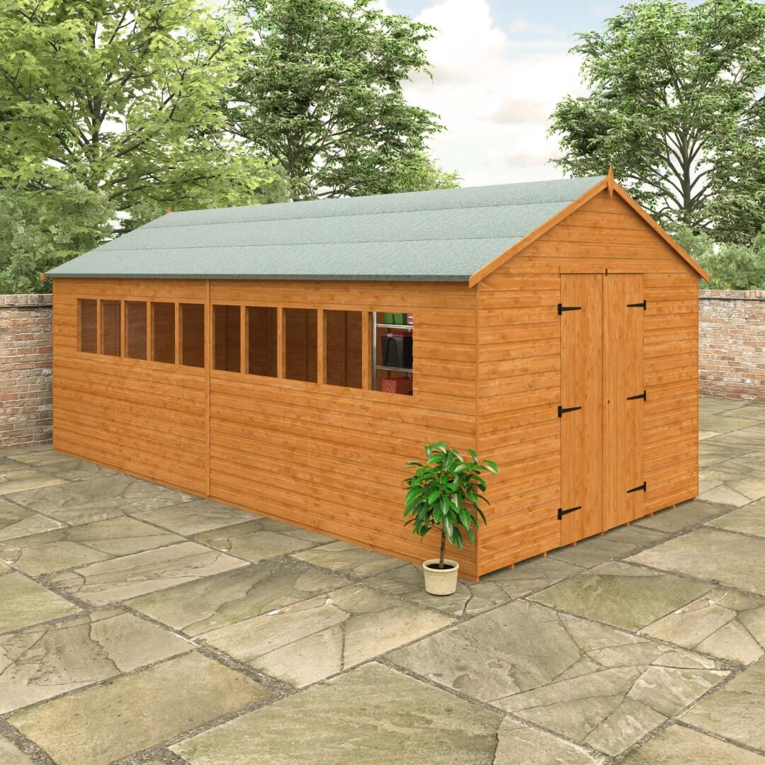 GardenArch 20x10 Xl Workshop Wooden Shed